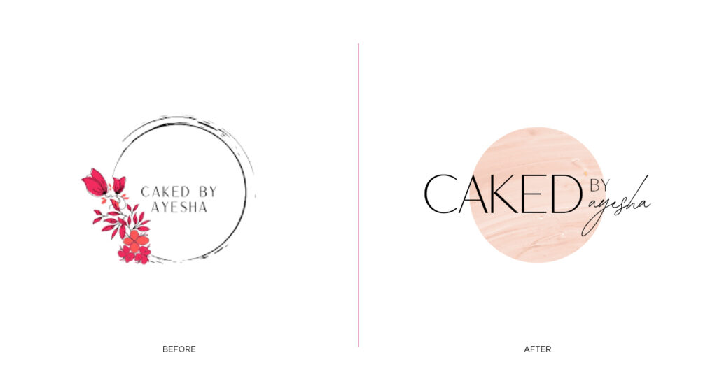 Caked by Ayesha Before After Logo