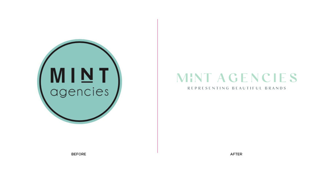 Before & After Logo Mint Agencies